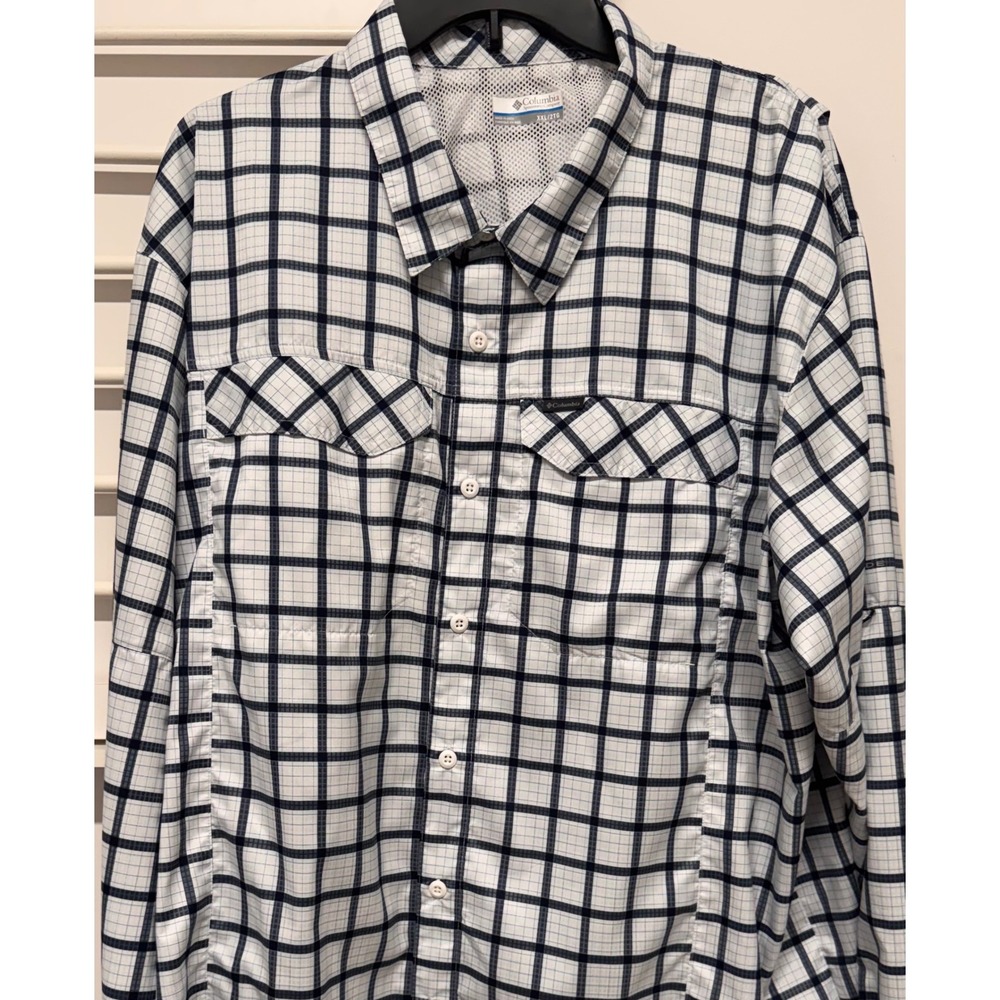 Columbia PFG Silver Ridge Lite Plaid Long Sleeve Fishing Shirt Mens XXL AM1282